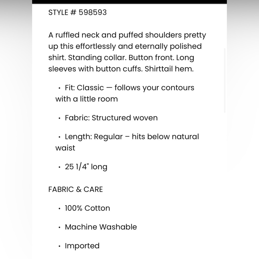 LOFT Ruffle Shirt - Picture 4 of 4